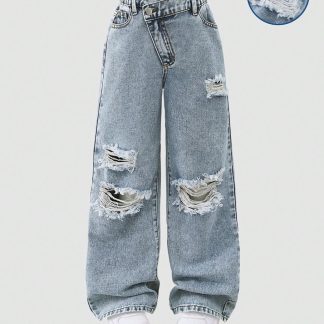 ジーンズ キッズ ダメージデニムパンツ